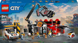 LEGO City vrakoviště s auty - hračka s lisem na šrot a jeřábem, 2 autíčka, 4 fungující minifigurky a kancelářská budova - narozeninové dárky pro chlapce a dívky od 8 let 60472 Stavebnice Besuche den LEGO-Store