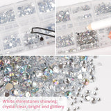 5820 Stück Strasssteine ​​​​Nägel, Glitzersteine ​​Nägel Und Halbrunde Perlen, AB Kristall Rhinestones, Flatback Nagel Steine ​​​​Mit Pinzette Und Stift Für Nagel/Diy (Mehrere Größen Und Farben)