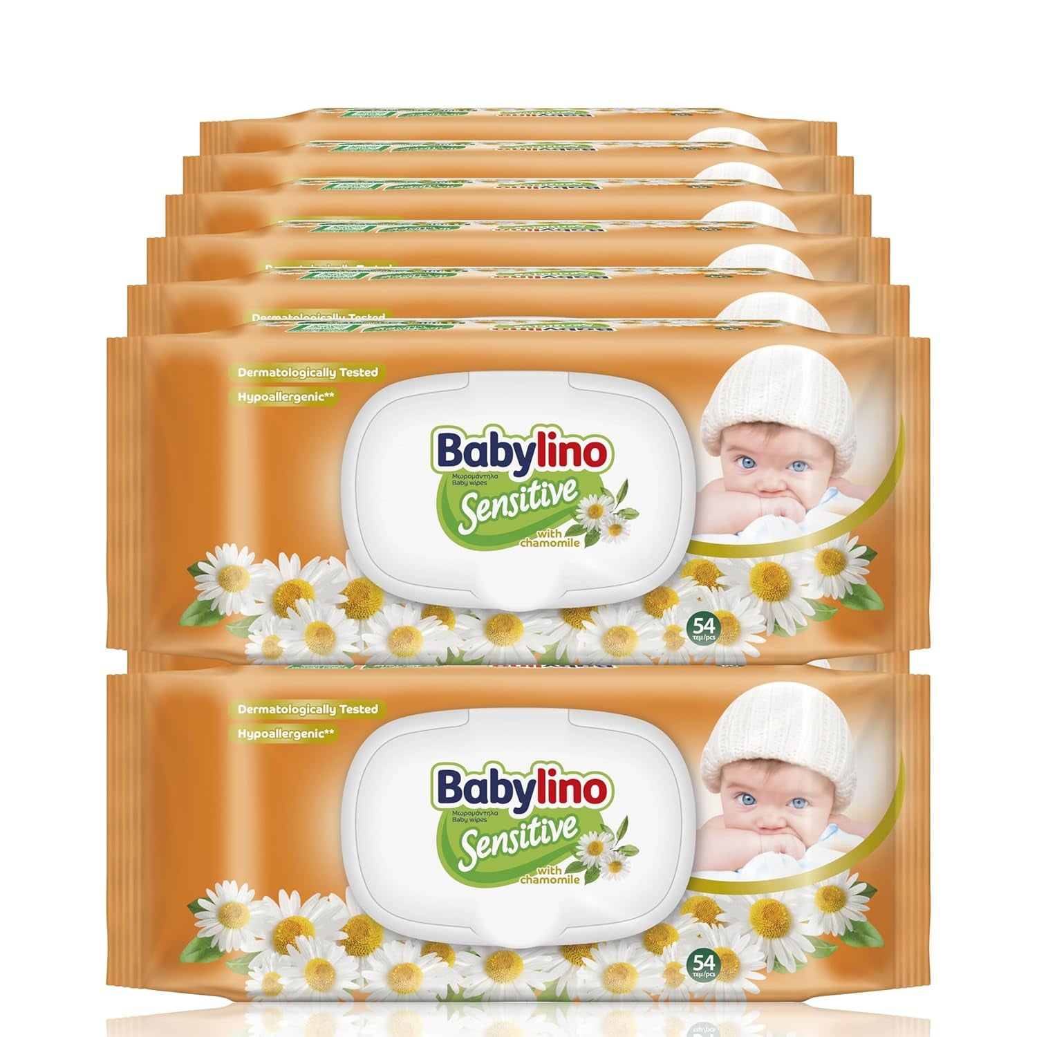 Dětské ubrousky Sensitive, 0 % vůně, 98 % přírodní složení, které obnovuje rovnováhu pH pokožky, pečeť svěžesti, 54 ubrousků