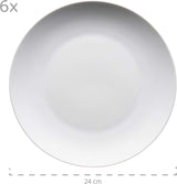 Sada nádobí Mäser Barca pro 6 osob, sada 12 kusů, porcelán, bílá