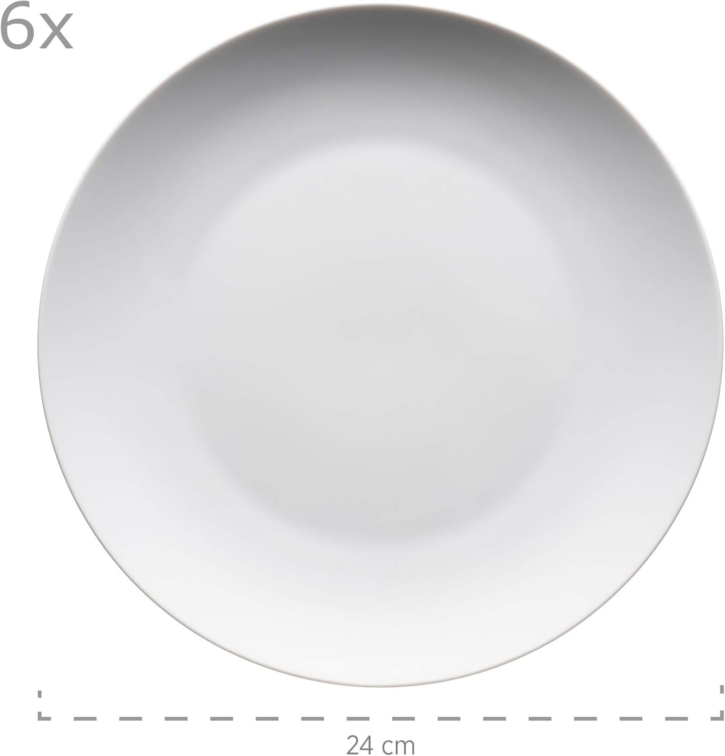 Sada nádobí Mäser Barca pro 6 osob, sada 12 kusů, porcelán, bílá