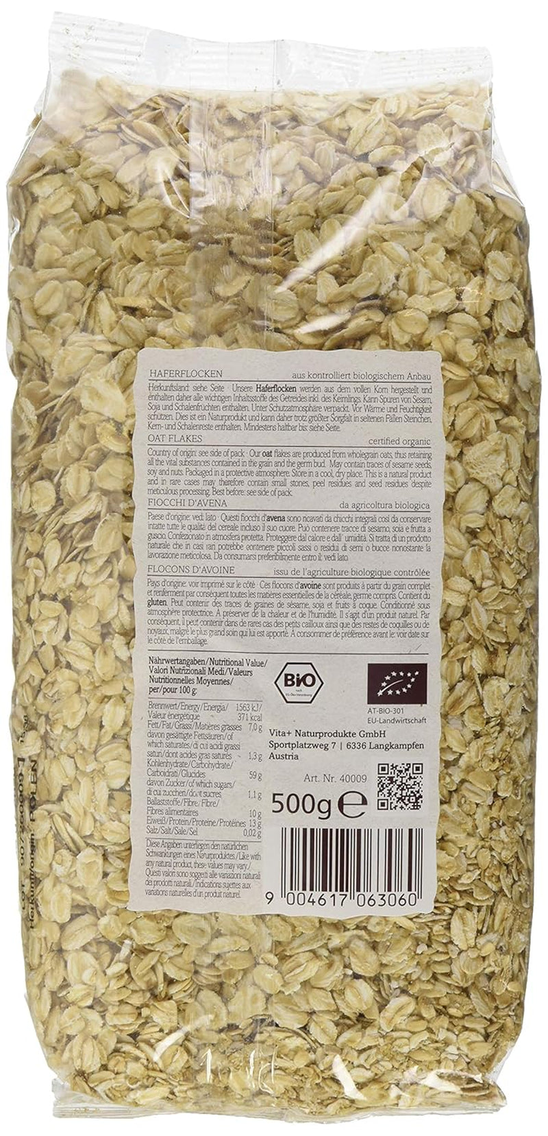 Verival Bio ovesné vločky, balení 6 ks (6 x 500 g)