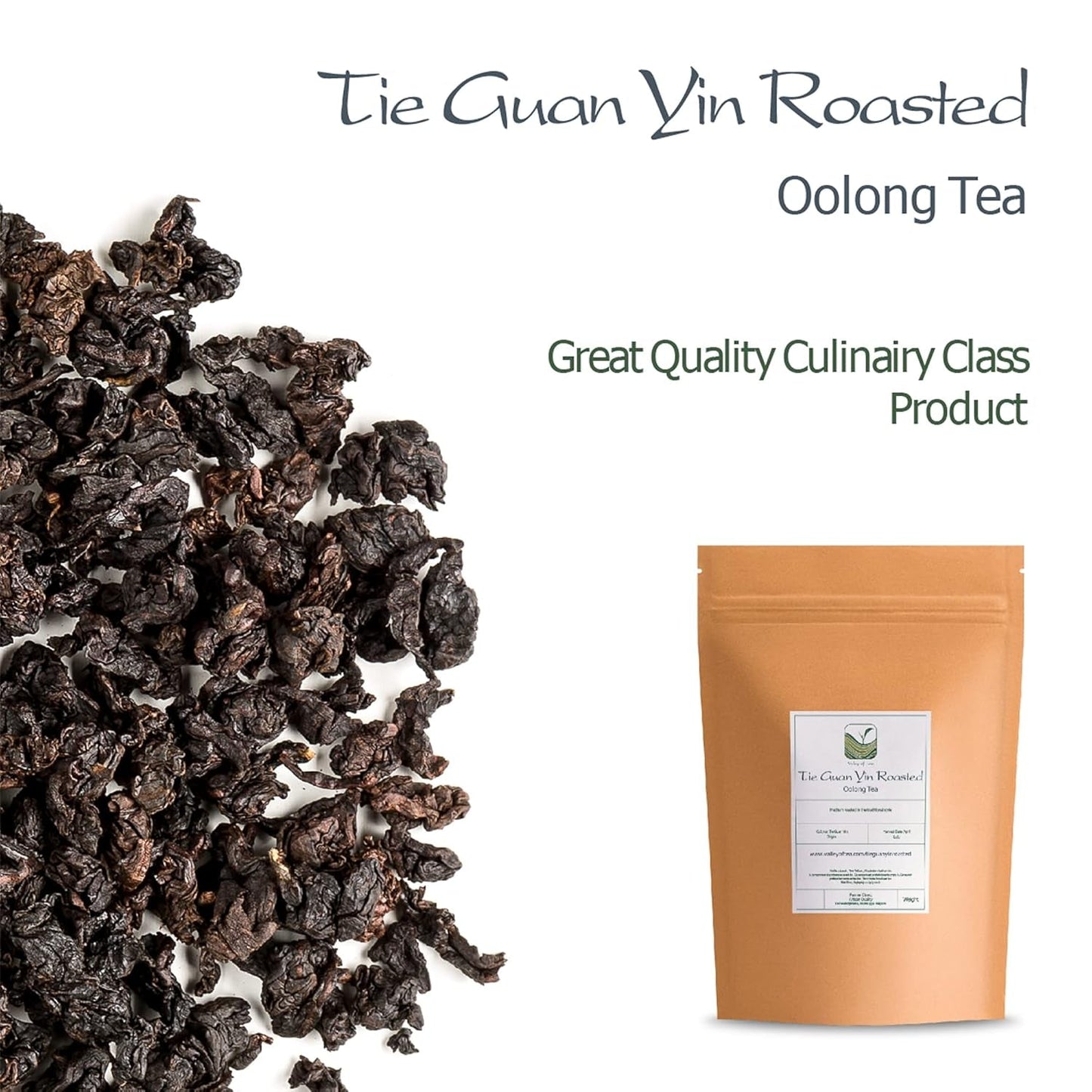 Tie Guan Yin Oolong čaj - pražený modrý čaj Ti Kuan Yin Čína - čínský Wu Long čaj Tieguanyin - modrý čaj Olongh čaj Olongo čaj