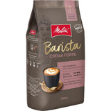 Melitta Barista Classic Crema Forte, Celá kávová zrna 1kg, Ungemahlen, Kávová zrna do kávovaru, Silné pražení, Stärke 4