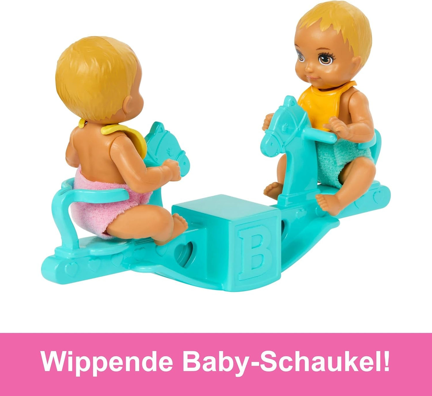 Panenka Barbie Skipper a domeček na hraní s doplňky, obsahuje dvojčata, 1 postýlku, 1 houpačku, 1 kolébku a další, HXM99