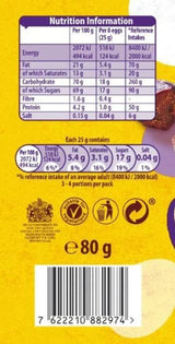 Pevný sáček malých čokoládových vajíček (80 g) v křupavém tácku na cukr (velikonoční formy)