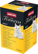 animonda Vom Feinsten Mokré krmivo pro dospělé kočky, odrůda kuře, 6 x 100 g