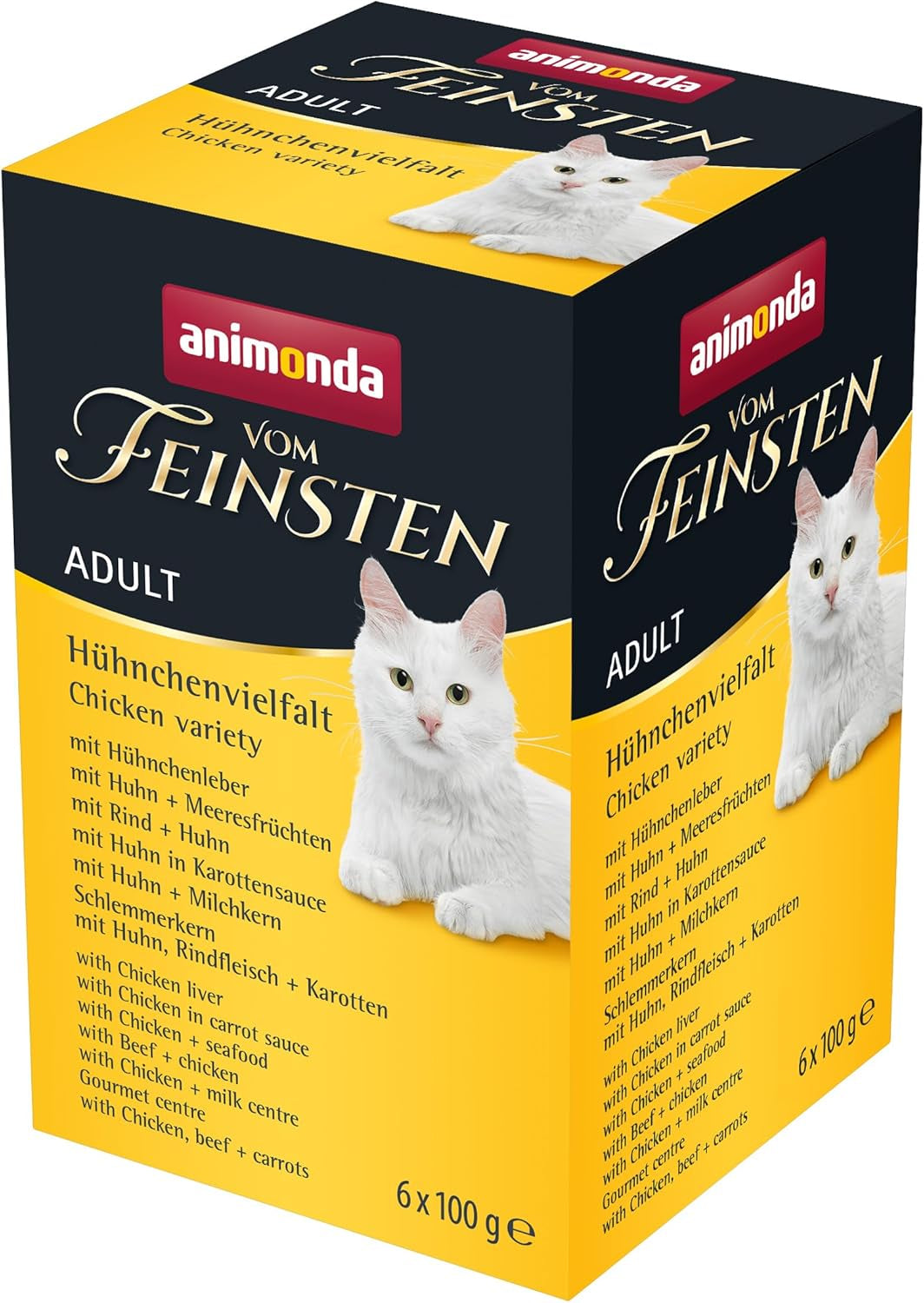 animonda Vom Feinsten Mokré krmivo pro dospělé kočky, odrůda kuře, 6 x 100 g