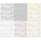 6 Blatt Nagelsticker Alte Alphabetzahlen Nagelaufkleber Selbtklebend Alte Briefe Nail Art Sticker Dekoration Nageldesign Zubehör
