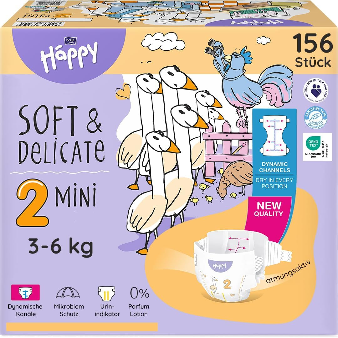 Plenky Bella Baby Happy Premium, velikost 6, Junior Extra, 15+ kg, 96 kusů, pečeť DERMATEST a OEKO-TEX, Jednorázové dětské plenky