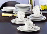 Seltmann Weiden 001.706904 Trio Highline sada kombinovaného nádobí, 30 kusů, 36,5 x 31,2 x 36,9 cm, bílá