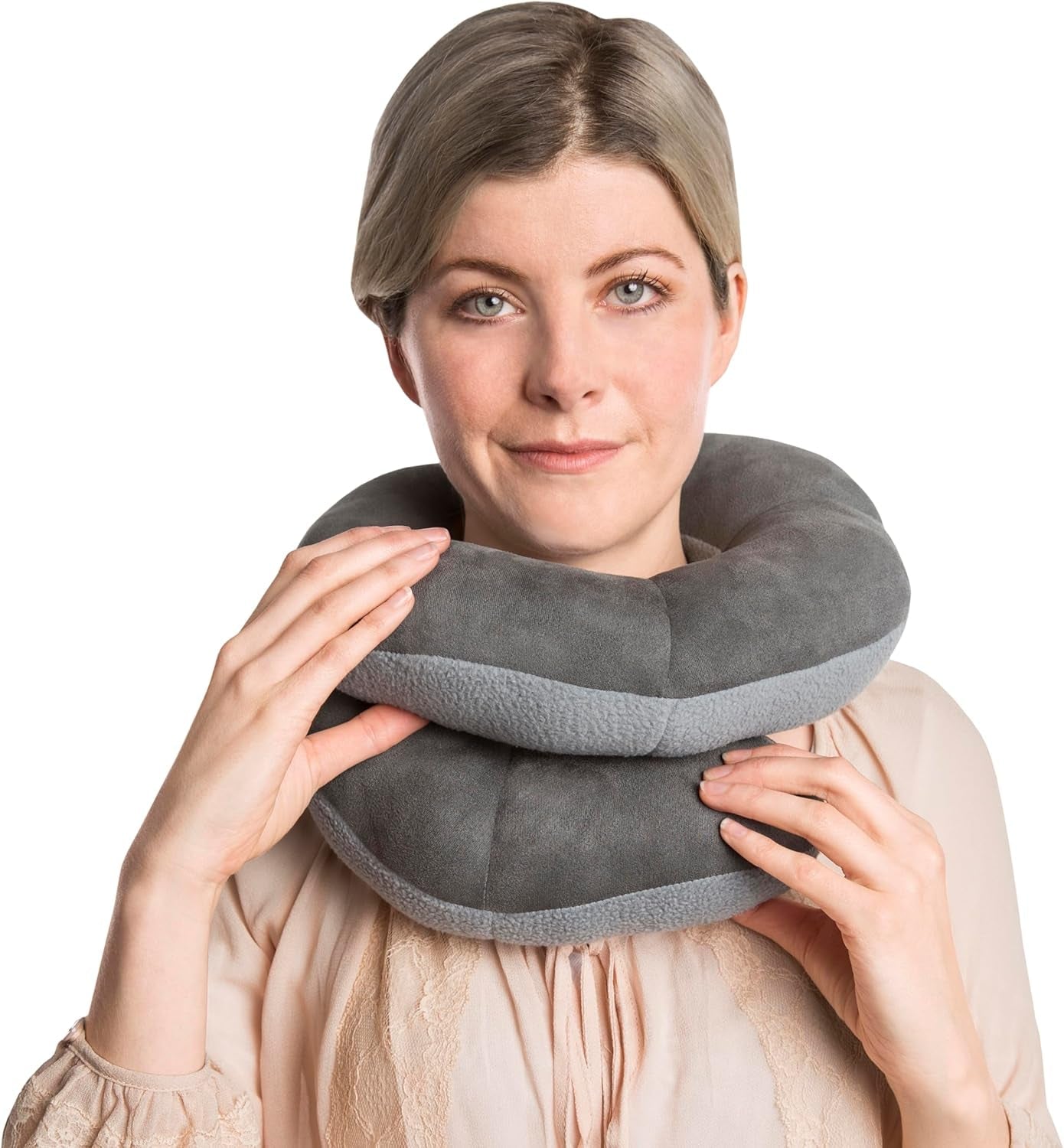 Luxusní polštářek Wrap-N-Rest, tmavě šedá/světle šedá
