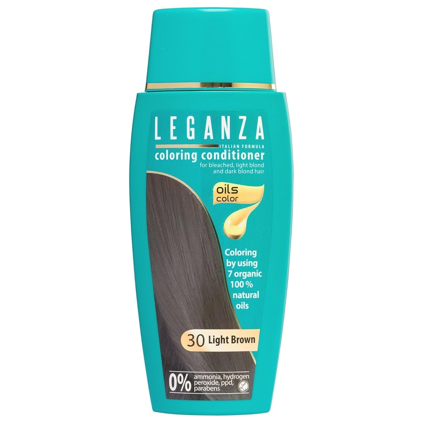 Leganza Natural Balm Hair Dye Color 71 Café Latte | Barva na vlasy bez amoniaku | Obohaceno o 7 přírodních olejů | 150 ml Naty Shop 30 světle hnědá barva na vlasy