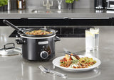 Pomalý hrnec Crockpot, vyjímatelná keramická mísa, snadno se čistí, 2,4 litru (1-2 osoby) Pomalý hrnec Naty Shop