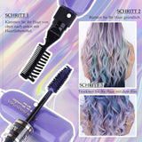 Okamžitá barva na vlasy 6 barev Dočasná řasenka na vlasy pro dívky a ženy Smývatelné vlasy Chalk Rainbow Hair Mascara Barva na vlasy pro karneval Halloween Cosplay Party Narozeniny (A) Naty Shop Hair Dye