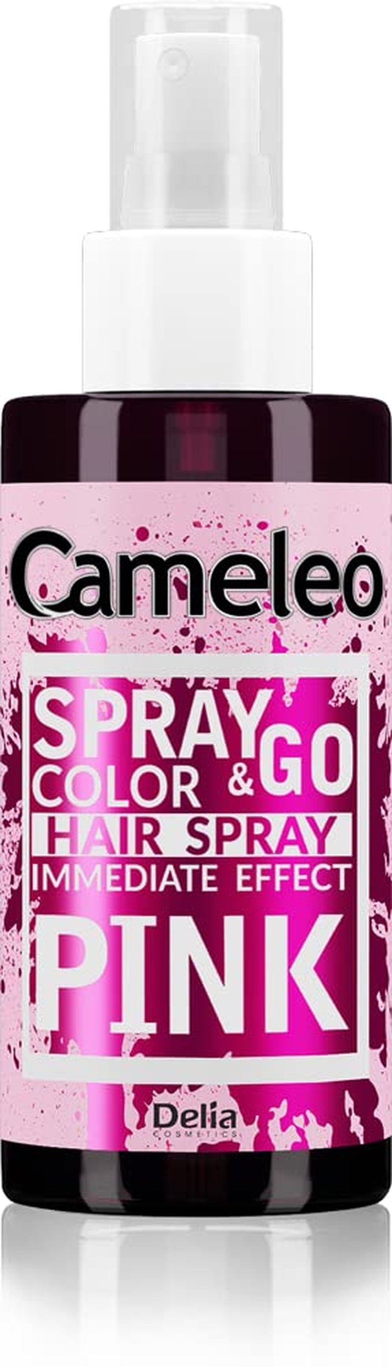 Cameleo - Spray & Go - sprej na barvení vlasů - fialový - pro blond, platinovou blond a šedivé vlasy - stačí nastříkat a jít - semipermanentní - okamžitý výsledek - karnevalový sprej na barvení vlasů - 150 ml Naty Shop Pink Hair Dye 150 Ml (1 balení)