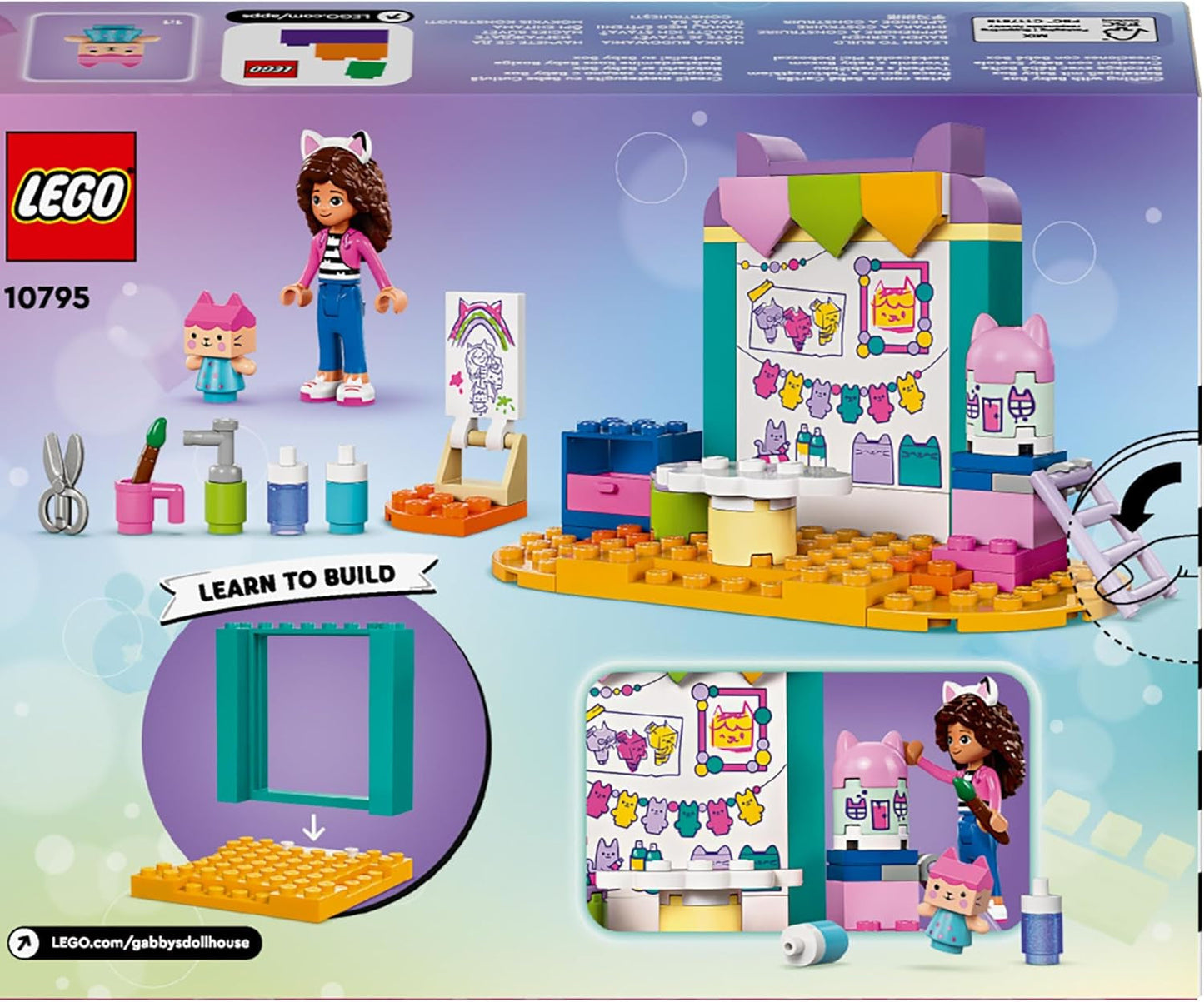 LEGO 4+ Gabby's Domeček pro panenky Zábavné řemeslo s dětskou krabičkou, sada na hraní rolí, sada výtvarných umění a řemesel pro dívky a chlapce ve věku 4 let, model domu hraček 10795 Stavebnice Beuche den LEGO-Store