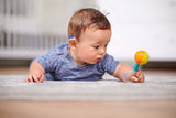 Simba 104010060 - Chrastítko ABC svítí, při zatřesení svítí, 14cm, hračka pro miminka, chrastítko pro miminka, první výbava, od 3 měsíců, žlutá Jucarii Bebe Naty Shop