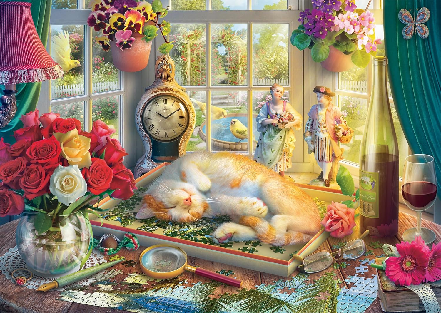 Schmidt Spiele 59789 Puzzle čas s kočkou, puzzle 1000 dílků Puzzle Naty Shop