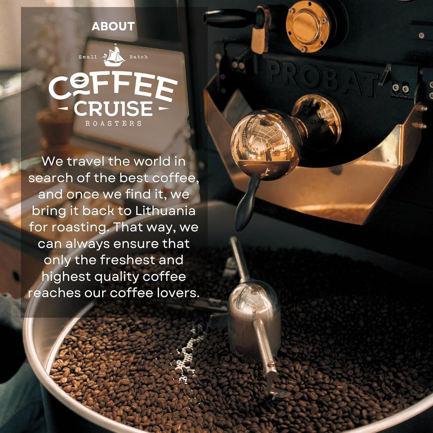 COFFEE CRUISE Santos Kaffeebohnen 1kg - Mittlere Röstung - Aroma Caramel - Für All Kaffeemaschinen - 100% Arabic