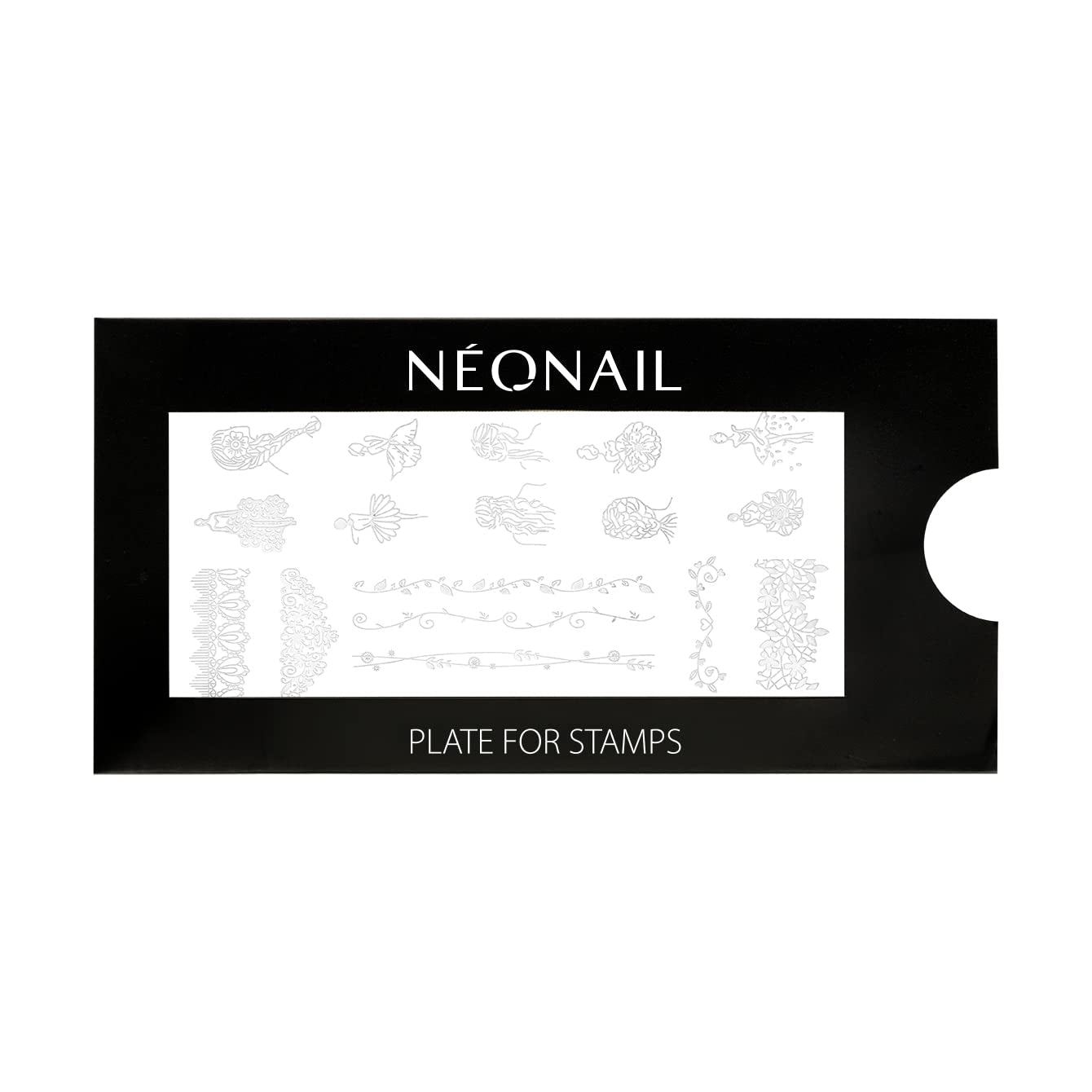 NÉONAIL Nagel Stempel Mit Schaber - Nägel Selber Machen - Razítko na nehty - Nageldesign Für Nagel Schablone - Francouzské nehty Stempel - Silikon Nagelstempel