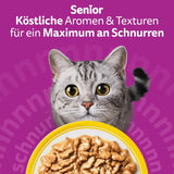 Whiskas 7+ Mokré krmivo pro kočky Výběr z drůbeže v omáčce 24 x 85 g (2 balení) - Vysoce kvalitní mokré krmivo od 7 let ve 48 porcích