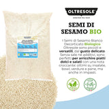 Bio sezamová semínka 3 kg, surová bio olejná semínka, bílý sezam, přirozeně loupaný, nepražený, zdroj vápníku a železa, ekonomický balíček