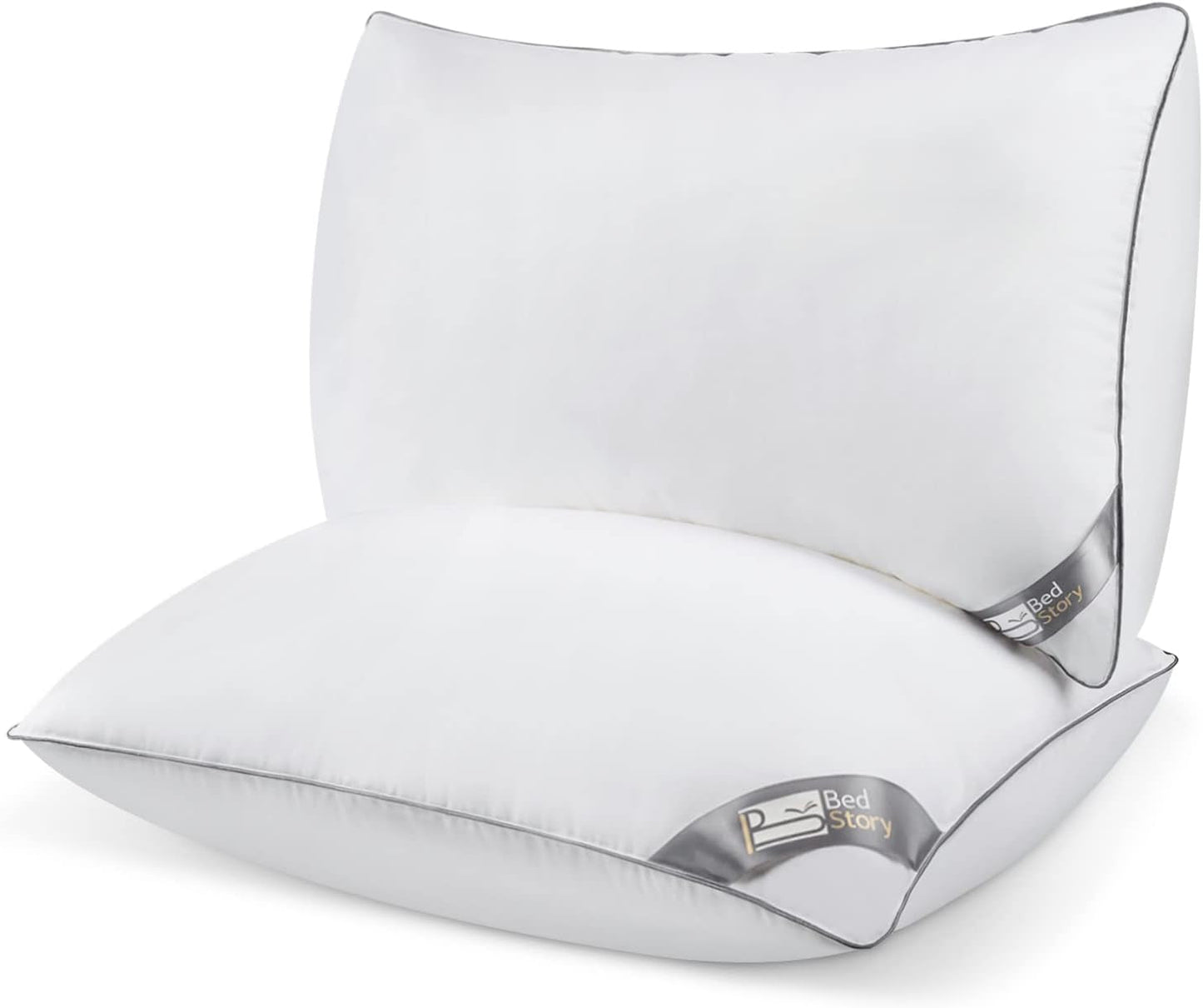 Bedstory Polštář, 2-balení, Hotelová kvalita, Alternativní, podpůrný, hypoalergenní polštář na spaní pro žaludek, záda a postranní spací polštáře Standardní Naty Shop Polštáře Výchozí název
