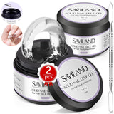 Saviland Tuhé Lepidlo na nehty: 2ks 15G Lepidlo na umělé nehty Extra silné Lepidlo Tisk na nehty UV Lepidlo Gel Lepidlo na nehty pro ženy Domácí Salon DIY UV/LED lampa vytvrzená
