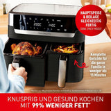 Horkovzdušná fritéza Tefal Dual Easy Fry se dvěma komorami, objem 5,2/3,1 litru, dvě nezávislé zásuvky, 7 programů Domácí spotřebiče Naty Shop