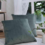 Záclonová krabice Polštář dekorativní Polštář DxŠ 45X45 Cm Zelený žakárový "Greta" s designem rybí kosti Snadná údržba Zapínání na zip Měkká výplň 320G - Různé barvy, 2023510 Cestovní polštáře Naty Shop