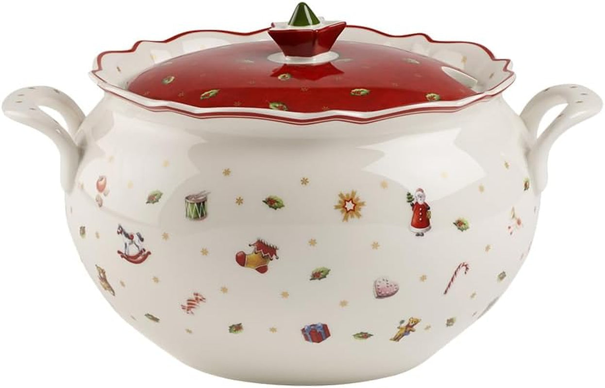 Villeroy & Boch Toy's Delight Terrine, 3 litry, prémiový porcelán, bílá/červená