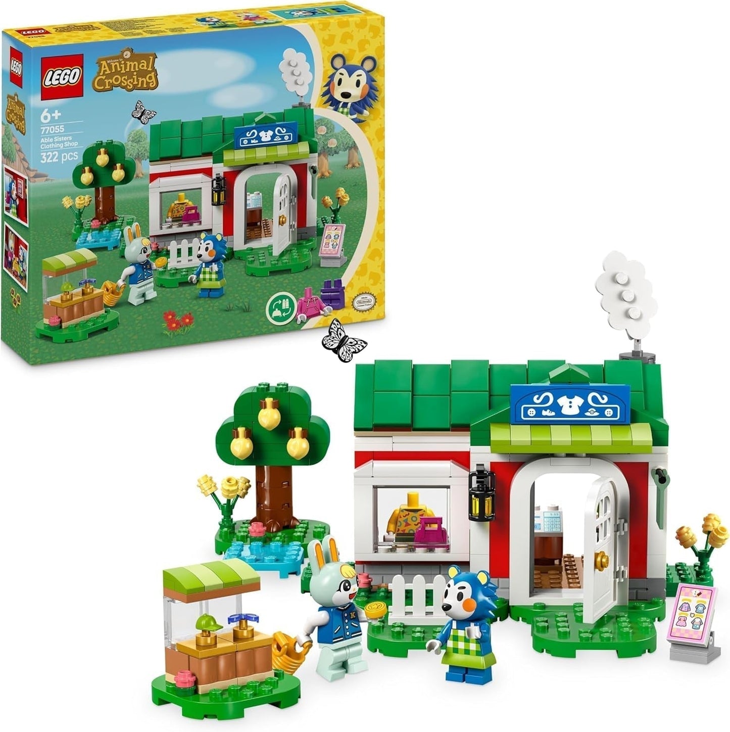 LEGO Animal Crossing Tailoring Sisters Kreativní stavebnice na hrdiny Dárek pro dívky, chlapce a fanoušky videoher Věk 6+ Dobrodružná sada stavebnic 77055 Stavebnice Besuche den LEGO-Store Výchozí název