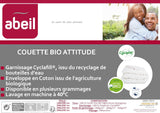 Přikrývka Abeil Bio' Attitude, Lehká, Potah z organické bavlny, Výplň: Polyester Cyclafill® 200 G/M², Lze prát v pračce, Certifikováno Oeko-Tex, 220 X 240 Cm Přikrývky a přikrývky Naty Shop