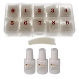 Sun Garden Nails Tipbox 500 tipů vč. 3 tipy Lepidlo Tipy Tipy na nehty Lepidlo - Modeláž nehtů