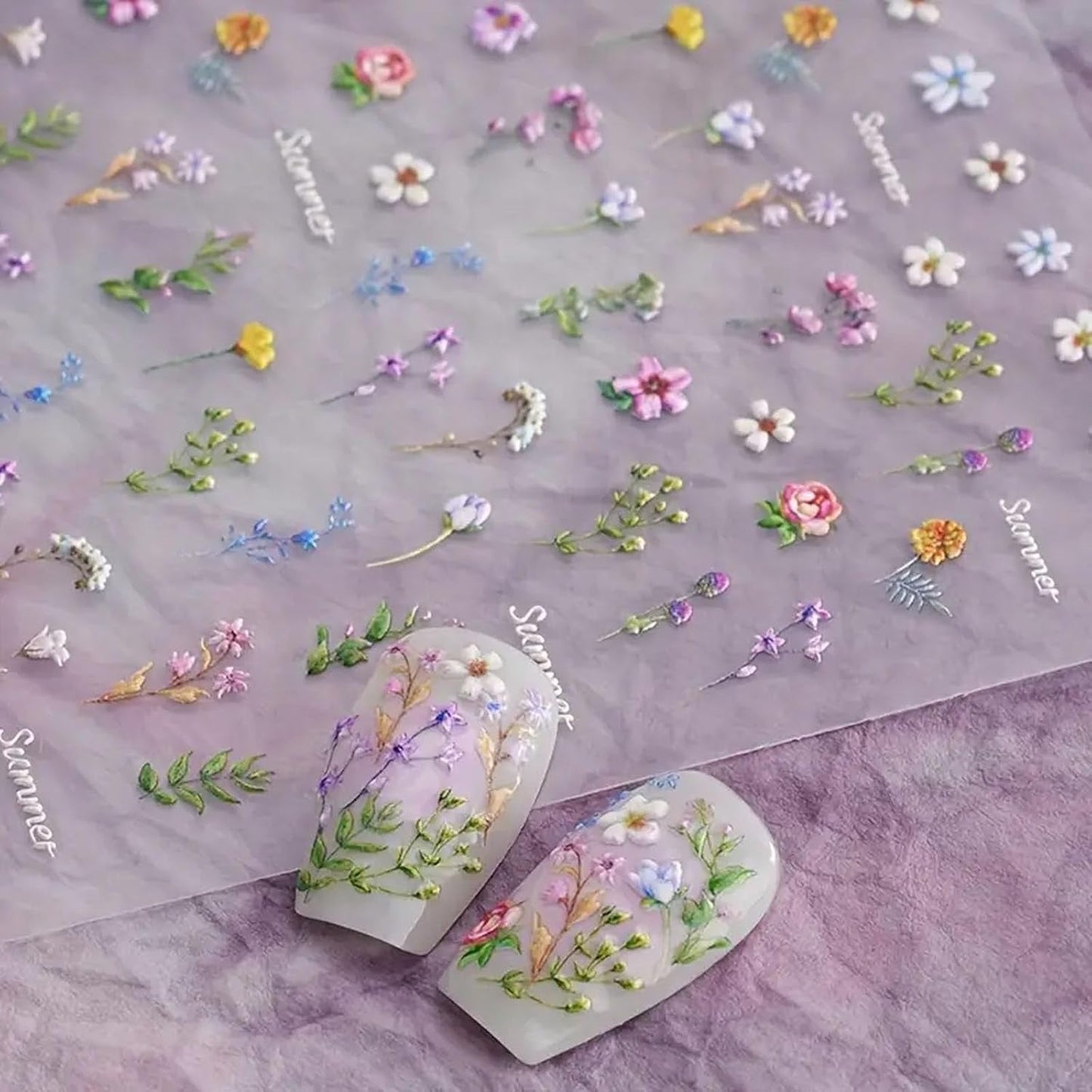 Sada nálepek na nehty - Samolepka na nehty Selbstklebende, Nageldesign Zubehör, Nail Art, Nagelaufkleber Für Fingernägel, nálepka Blumen Nagel, Nagel Deko