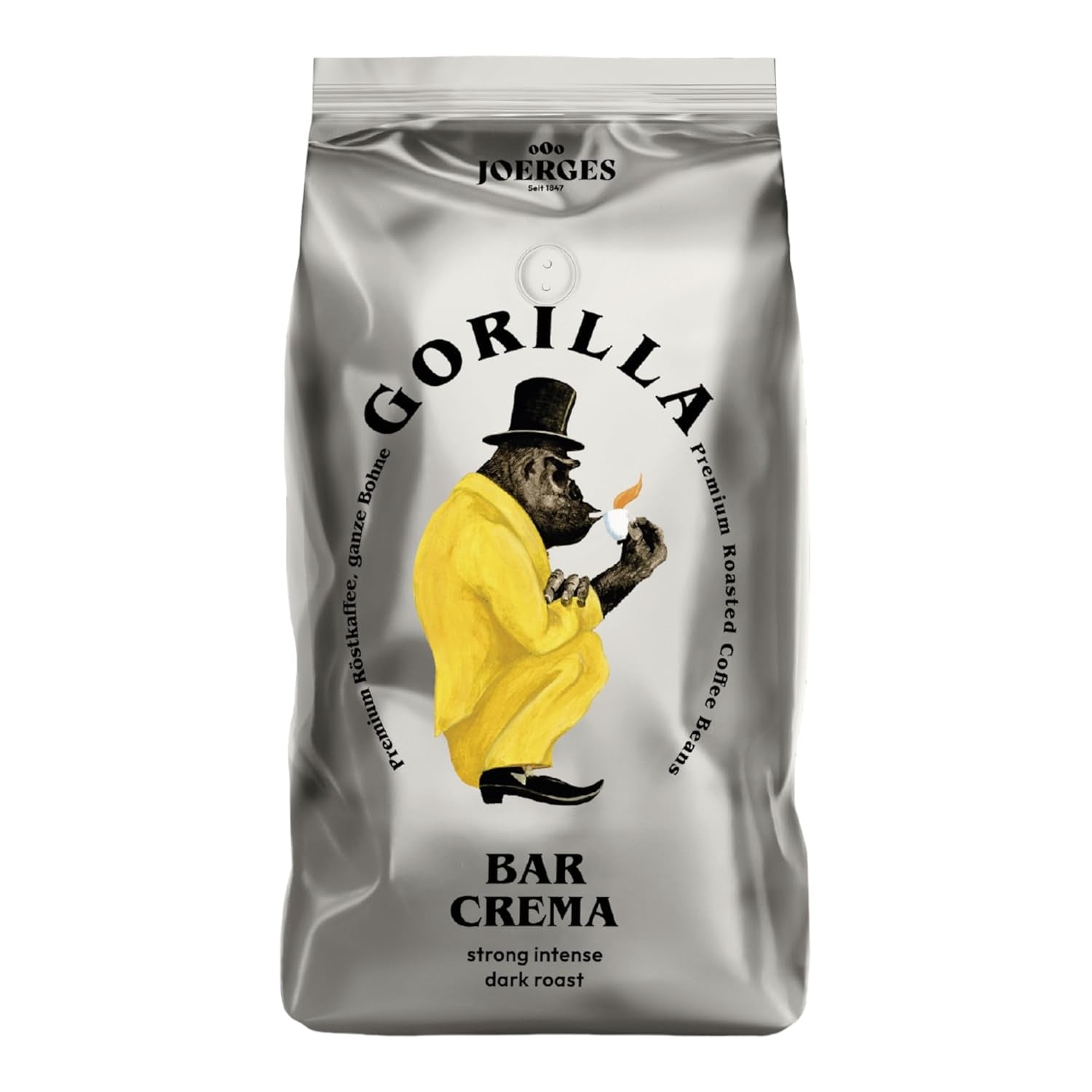 Zrnková káva Gorilla Espresso Bar Crema - 12 balení po 1000g