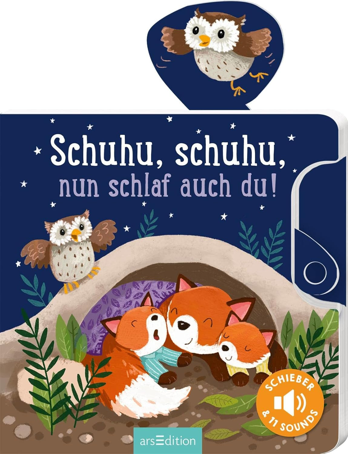 Šup, šup, teď taky spíte!: Posuvník a 11 zvuků | Inovativní kniha se zvuky posuvníku pro nejmenší starší 18 měsíců Bebe Naty Shop Toys