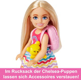 Panenka Barbie Chelsea a příslušenství 6dílná cestovní sada pro štěně včetně klece pro psa HJY17