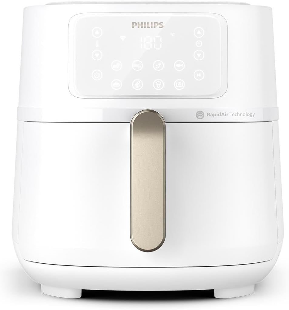 Philips 3000Er Airfryer XL – technologie Rapid Air, smažení s až o 90 % méně tuku, kapacita 1,2 kg, 6,2 litrů, dotykový displej Spotřebiče Naty Shop Weiß Bezdrátové připojení a bílá barva 7,2 l