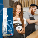 Helmut Sachers Kaffee – vídeňská směs, síla 3/5, 100% Arabica, celá kávová zrna, 6 x 500 g Naty Shop