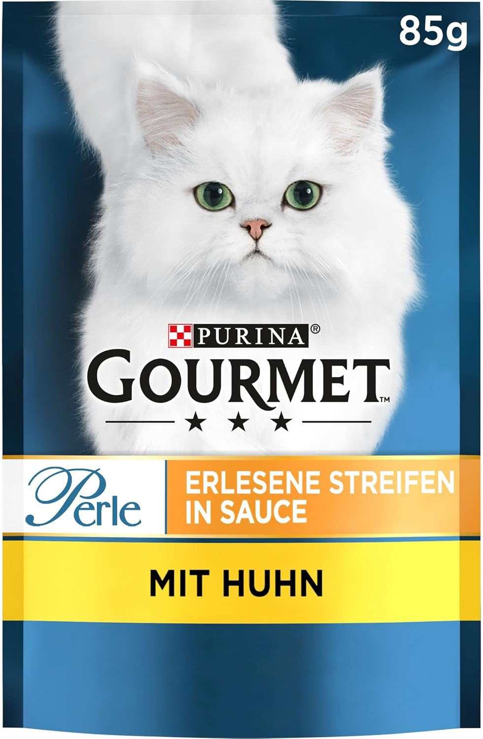 Gourmet Perle Select Strips Mokré krmivo pro kočky s kuřecím masem, balení 26 ks (26 x 85 g)