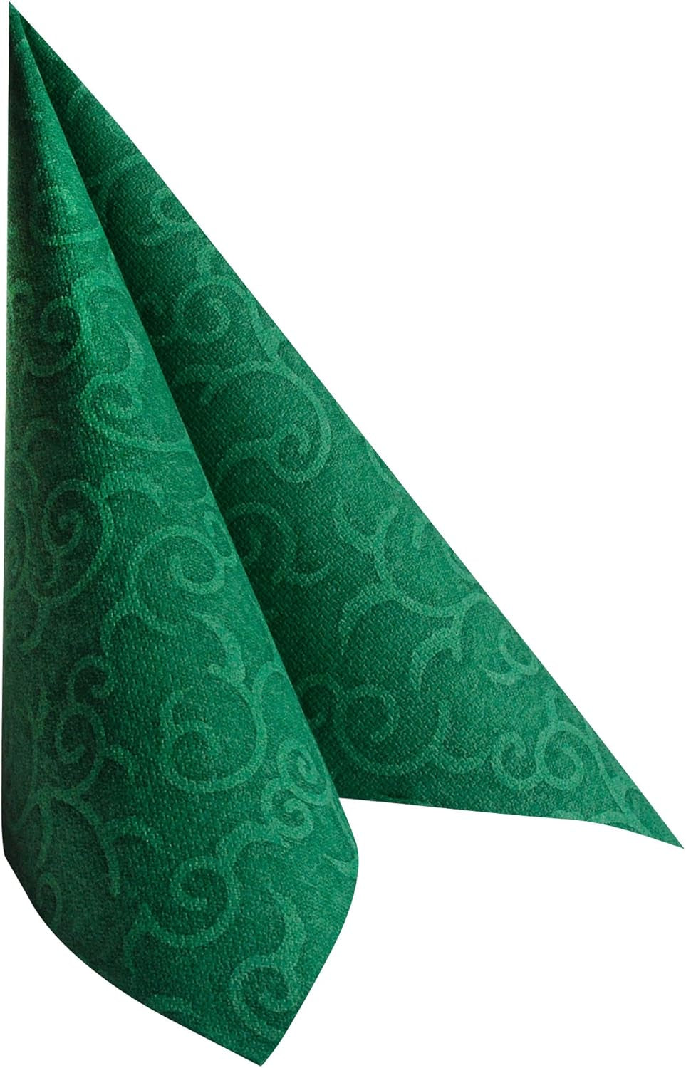 Papstar, 50 ubrousků "ROYAL Collection" 1/4-násobek 40 cm X 40 cm tmavě zelená "Casali", #84884