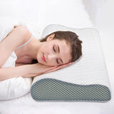 Polštář z paměťové pěny Fityou, polštář na podporu krku, ergonomický polštář na spaní, chladicí polštář, oboustranný design, omyvatelný povlak na polštář (67,5X40X13Cm) Ortopedické polštáře na krk Naty Shop White + 3D síťovina 60X35X9/11Cm