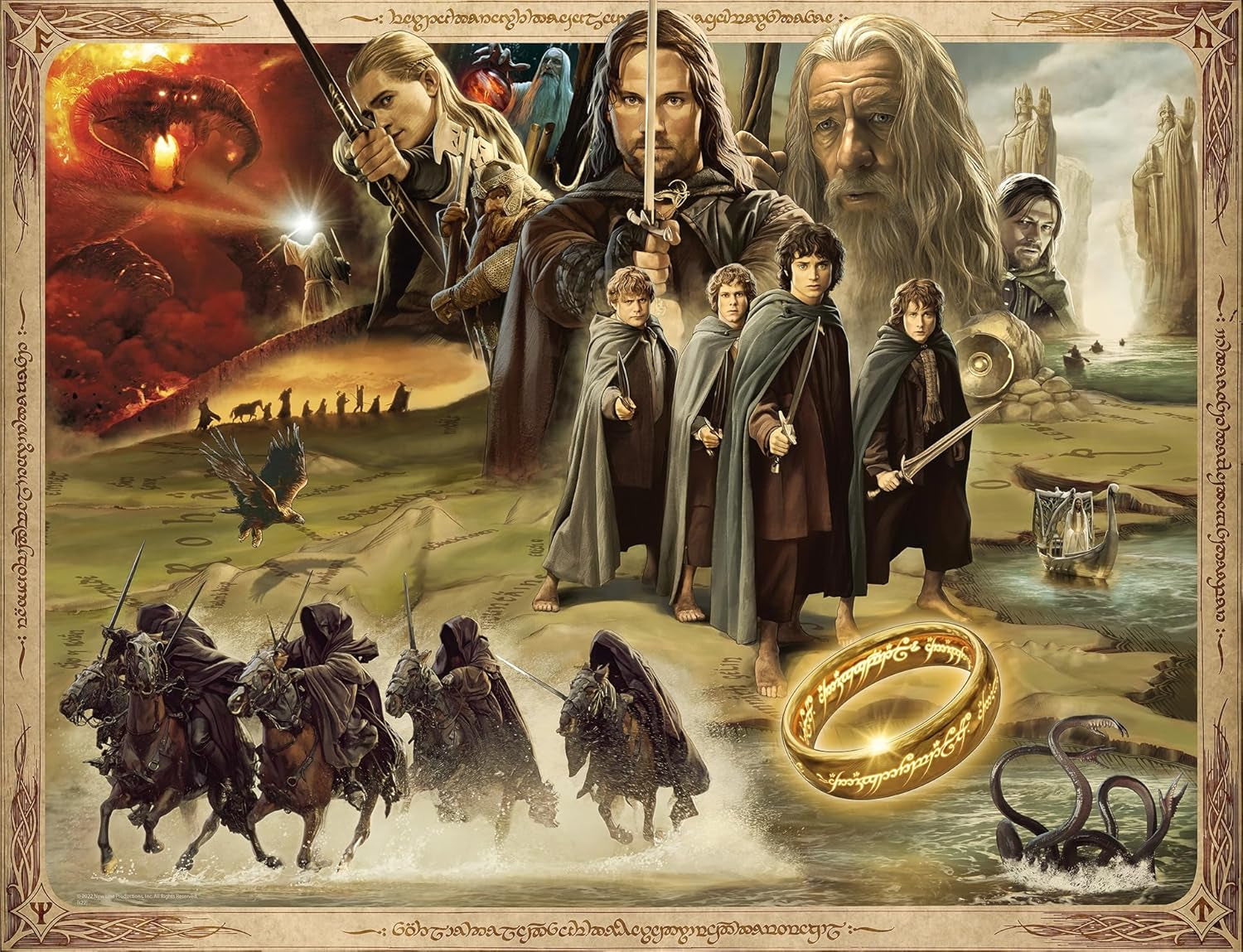 Ravensburger Puzzle 16927 - LOTR: The Fellowship of the Ring - Pán prstenů 2000dílné puzzle pro dospělé a děti starší 14 let Puzzle Naty Shop Výchozí název