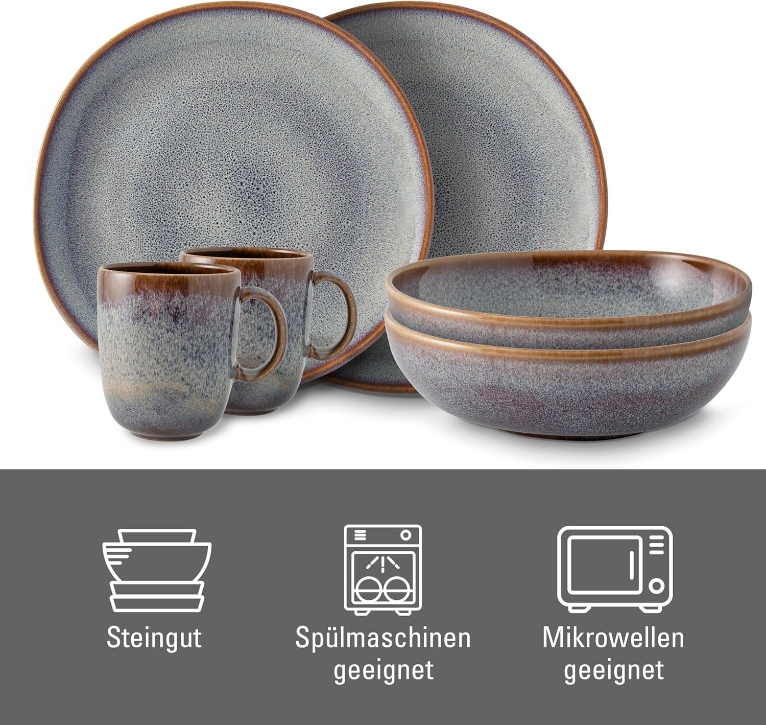 Béžová snídaňová sada Lave od Villeroy & Boch, 6 kusů
