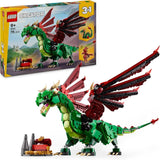 LEGO Creator 3V1 Zelený drak - Hračka - Promění se v mořského hada nebo Fénixe - Stavebnice zvířátek pro děti - Dárek pro chlapce a dívky od 9 let 31161 Stavebnice Besuche den LEGO-Store Výchozí název
