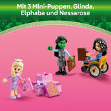 LEGO Wicked Glinda, Elphaba a Nessarose na univerzitě Shiz Plachetnice a 3 figurky Dárek pro dívky a chlapce od 7letých milovníků domečků pro panenky 75681 Stavebnice Besuche den LEGO-Store