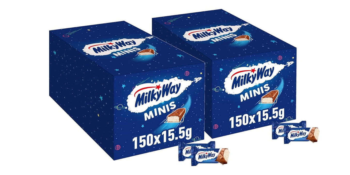 Mini čokoládové tyčinky, hromadné balení čokolády, lehký mléčný krém, 150 x 15,5 g, 2,3 kg