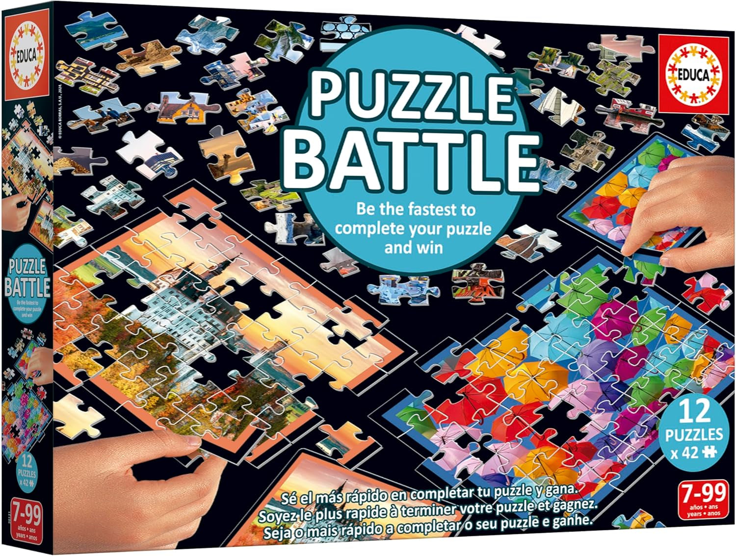 Educa - Puzzle Battlescapes. Autentická bitva kousků | Buďte první, kdo dokončí hádanku a stane se vítězem. Od 7 let (20121) Puzzle Naty Shop